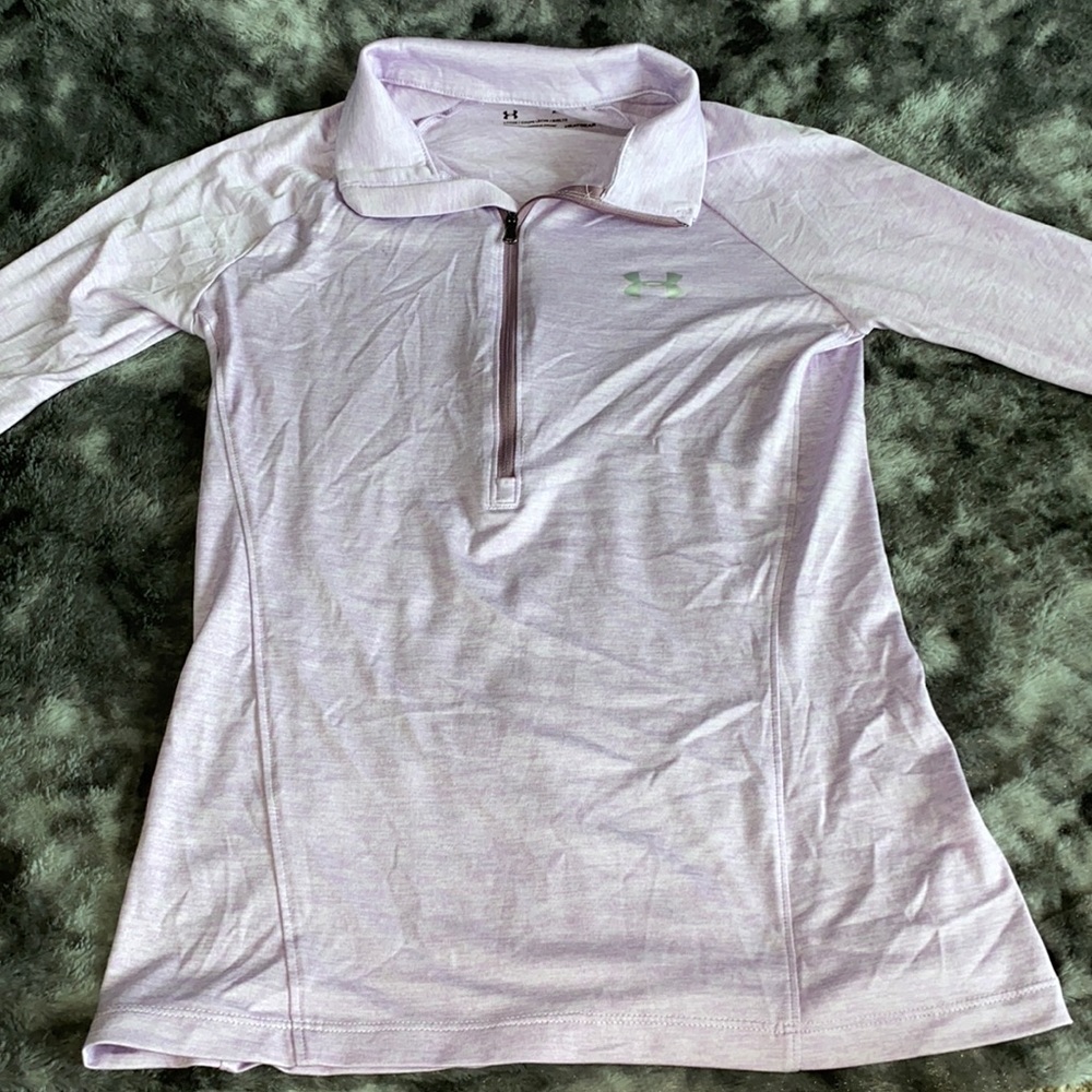 Under Amour Half Zip Top Heathered Lavender XS
